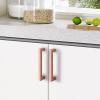 imageProbrico 5 Pack 63 Inch160mm Drawer pulls Kitchen Cabinet HandlesBrushed Gold Rose Cabinet PullsModern Square Handles for Cabinets and DrawersStainless Steel Hardware Pulls for Bathroom
