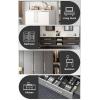 imageProbrico 5 Pack Black Cabinet Handles 5 Inch128mm Hole Centers Drawer Pulls Stainless Steel Kitchen Cabinet Handles Matte Black Square Drawer Handles Modern Cabinet HardwareBrushed Nickel