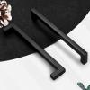 imageProbrico 5 Pack Black Cabinet Handles 5 Inch128mm Hole Centers Drawer Pulls Stainless Steel Kitchen Cabinet Handles Matte Black Square Drawer Handles Modern Cabinet HardwareBlack