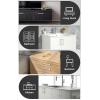 imageProbrico 5 Pack Black Cabinet Handles 5 Inch128mm Hole Centers Drawer Pulls Stainless Steel Kitchen Cabinet Handles Matte Black Square Drawer Handles Modern Cabinet HardwareBrushed Nickel