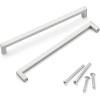 imageProbrico 5 Pack Black Cabinet Handles 5 Inch128mm Hole Centers Drawer Pulls Stainless Steel Kitchen Cabinet Handles Matte Black Square Drawer Handles Modern Cabinet HardwareBrushed Nickel
