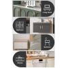 imageProbrico 5 Pack Black Cabinet Handles 5 Inch128mm Hole Centers Drawer Pulls Stainless Steel Kitchen Cabinet Handles Matte Black Square Drawer Handles Modern Cabinet HardwareBrushed Nickel