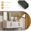 imageProbrico 5 Pack Black Cabinet Handles 5 Inch128mm Hole Centers Drawer Pulls Stainless Steel Kitchen Cabinet Handles Matte Black Square Drawer Handles Modern Cabinet HardwareBlack
