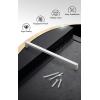 imageProbrico 5 Pack Black Cabinet Handles 5 Inch128mm Hole Centers Drawer Pulls Stainless Steel Kitchen Cabinet Handles Matte Black Square Drawer Handles Modern Cabinet HardwareBrushed Nickel