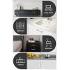 imageProbrico 5 Pack Black Cabinet Handles 5 Inch128mm Hole Centers Drawer Pulls Stainless Steel Kitchen Cabinet Handles Matte Black Square Drawer Handles Modern Cabinet HardwareBrushed Nickel