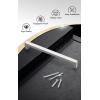 imageProbrico 5 Pack Black Cabinet Handles 5 Inch128mm Hole Centers Drawer Pulls Stainless Steel Kitchen Cabinet Handles Matte Black Square Drawer Handles Modern Cabinet HardwareBrushed Nickel