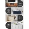 imageProbrico 5 Pack Black Cabinet Handles 5 Inch128mm Hole Centers Drawer Pulls Stainless Steel Kitchen Cabinet Handles Matte Black Square Drawer Handles Modern Cabinet HardwareBrushed Nickel