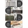 imageProbrico 5 Pack Black Cabinet Handles 5 Inch128mm Hole Centers Drawer Pulls Stainless Steel Kitchen Cabinet Handles Matte Black Square Drawer Handles Modern Cabinet HardwareBrushed Nickel