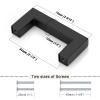imageProbrico 5 Pack Black Cabinet Handles 5 Inch128mm Hole Centers Drawer Pulls Stainless Steel Kitchen Cabinet Handles Matte Black Square Drawer Handles Modern Cabinet HardwareBlack