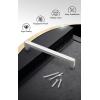imageProbrico 5 Pack Black Cabinet Handles 5 Inch128mm Hole Centers Drawer Pulls Stainless Steel Kitchen Cabinet Handles Matte Black Square Drawer Handles Modern Cabinet HardwareBrushed Nickel