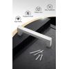 imageProbrico 5 Pack Black Cabinet Handles 5 Inch128mm Hole Centers Drawer Pulls Stainless Steel Kitchen Cabinet Handles Matte Black Square Drawer Handles Modern Cabinet HardwareBrushed Nickel