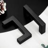 imageProbrico 5 Pack Black Cabinet Handles 5 Inch128mm Hole Centers Drawer Pulls Stainless Steel Kitchen Cabinet Handles Matte Black Square Drawer Handles Modern Cabinet HardwareBlack