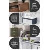 imageProbrico 5 Pack Black Cabinet Handles 5 Inch128mm Hole Centers Drawer Pulls Stainless Steel Kitchen Cabinet Handles Matte Black Square Drawer Handles Modern Cabinet HardwareBrushed Nickel