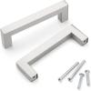 imageProbrico 5 Pack Black Cabinet Handles 5 Inch128mm Hole Centers Drawer Pulls Stainless Steel Kitchen Cabinet Handles Matte Black Square Drawer Handles Modern Cabinet HardwareBrushed Nickel
