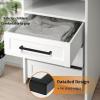 imageProbrico 5 Pack Black Cabinet Handles 5 Inch128mm Hole Centers Drawer Pulls Stainless Steel Kitchen Cabinet Handles Matte Black Square Drawer Handles Modern Cabinet HardwareBlack