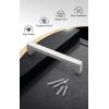 imageProbrico 5 Pack Black Cabinet Handles 5 Inch128mm Hole Centers Drawer Pulls Stainless Steel Kitchen Cabinet Handles Matte Black Square Drawer Handles Modern Cabinet HardwareBrushed Nickel