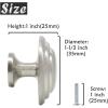 imageProbrico 20 Pack Single Hole Kitchen Cabinet Knobs in Brushed Nickel FinishRound 113 Inch Diameter Cupboard Dresser PullsSolid Cabinet Hardware for Bedroom BathroomBrushed Nickel