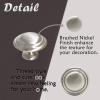 imageProbrico 20 Pack Single Hole Kitchen Cabinet Knobs in Brushed Nickel FinishRound 113 Inch Diameter Cupboard Dresser PullsSolid Cabinet Hardware for Bedroom BathroomBrushed Nickel