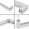 imageProbrico 30 Pack Square Bar Kitchen Door Konbs Stainless Steel 2 Inch Total Length Drawer Dresser Handles Single Hole Kitchen Cabinet Cupboard Pulls in Satin Nickel for Bedroom and BathroomBrushed Nickel