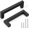 imageProbrico 30 Pack Square Bar Kitchen Door Konbs Stainless Steel 2 Inch Total Length Drawer Dresser Handles Single Hole Kitchen Cabinet Cupboard Pulls in Satin Nickel for Bedroom and BathroomBlack