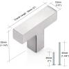 imageProbrico 30 Pack Square Bar Kitchen Door Konbs Stainless Steel 2 Inch Total Length Drawer Dresser Handles Single Hole Kitchen Cabinet Cupboard Pulls in Satin Nickel for Bedroom and BathroomBrushed Nickel