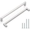 imageProbrico 30 Pack Square Bar Kitchen Door Konbs Stainless Steel 2 Inch Total Length Drawer Dresser Handles Single Hole Kitchen Cabinet Cupboard Pulls in Satin Nickel for Bedroom and BathroomBrushed Nickel