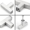 imageProbrico 30 Pack Square Bar Kitchen Door Konbs Stainless Steel 2 Inch Total Length Drawer Dresser Handles Single Hole Kitchen Cabinet Cupboard Pulls in Satin Nickel for Bedroom and BathroomBrushed Nickel