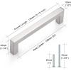 imageProbrico 30 Pack Square Bar Kitchen Door Konbs Stainless Steel 2 Inch Total Length Drawer Dresser Handles Single Hole Kitchen Cabinet Cupboard Pulls in Satin Nickel for Bedroom and BathroomBrushed Nickel