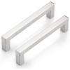 imageProbrico 30 Pack2quot Total Length Square Kitchen Cabinet Knobs Cupboard Drawer Handles Stainless Steel Brushed Nickel Knobs 14quot Height Single HoleBrushed Nickel