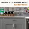 imageProbrico 30 Pack2quot Total Length Square Kitchen Cabinet Knobs Cupboard Drawer Handles Stainless Steel Brushed Nickel Knobs 14quot Height Single HoleBrushed Nickel