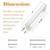 imageProbrico 30 Pack2quot Total Length Square Kitchen Cabinet Knobs Cupboard Drawer Handles Stainless Steel Brushed Nickel Knobs 14quot Height Single HoleBrushed Nickel