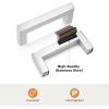 imageProbrico 30 Pack2quot Total Length Square Kitchen Cabinet Knobs Cupboard Drawer Handles Stainless Steel Brushed Nickel Knobs 14quot Height Single HoleBrushed Nickel