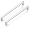 imageProbrico 30 Pack2quot Total Length Square Kitchen Cabinet Knobs Cupboard Drawer Handles Stainless Steel Brushed Nickel Knobs 14quot Height Single HoleBrushed Nickel
