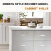 imageProbrico 30 Pack2quot Total Length Square Kitchen Cabinet Knobs Cupboard Drawer Handles Stainless Steel Brushed Nickel Knobs 14quot Height Single HoleBrushed Nickel