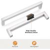 imageProbrico 30 Pack2quot Total Length Square Kitchen Cabinet Knobs Cupboard Drawer Handles Stainless Steel Brushed Nickel Knobs 14quot Height Single HoleBrushed Nickel