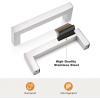 imageProbrico 30 Pack2quot Total Length Square Kitchen Cabinet Knobs Cupboard Drawer Handles Stainless Steel Brushed Nickel Knobs 14quot Height Single HoleBrushed Nickel