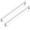 imageProbrico 30 Pack2quot Total Length Square Kitchen Cabinet Knobs Cupboard Drawer Handles Stainless Steel Brushed Nickel Knobs 14quot Height Single HoleBrushed Nickel