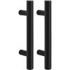imageProbrico 15 PackFlat Black Cabinet Knobs Single Hole 2 Inch Euro Cabinet Pulls Drawer Handles Kitchen Cupboard T Bar Knobshole center 3