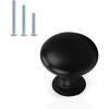 imageProbrico 25 Pack Cabinet Knobs HardwareFurniture Round Knobs in Brushed Nickel Finish1316 inch295mm Diameter Kitchen Pull KnobsBlack