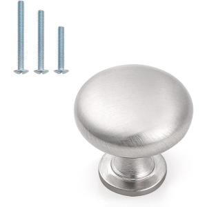 imageProbrico 10 Pack Cabinet Knobs in Polish Chrome Solid Dresser Closet Drawer KnobsContemporary Kitchen Handles and PullsBrushed Nickel