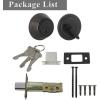 imageProbrico 1 Side Keyed Cylinder Deadbolt in Brushed Satin Nickel Keyway Keys Handleset 3 Keys AntiTheft Interiorampamp Exterior Door Hardware for Entrance Lock and Front GateOil Rubbed Bronze