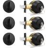 imageProbrico 1 Side Keyed Cylinder Deadbolt in Brushed Satin Nickel Keyway Keys Handleset 3 Keys AntiTheft Interiorampamp Exterior Door Hardware for Entrance Lock and Front GateBlack