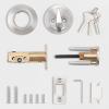 imageProbrico 1 Side Keyed Cylinder Deadbolt in Brushed Satin Nickel Keyway Keys Handleset 3 Keys AntiTheft Interiorampamp Exterior Door Hardware for Entrance Lock and Front GateBrushed Nickel