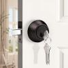 imageProbrico 1 Side Keyed Cylinder Deadbolt in Brushed Satin Nickel Keyway Keys Handleset 3 Keys AntiTheft Interiorampamp Exterior Door Hardware for Entrance Lock and Front GateOil Rubbed Bronze