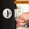 imageProbrico 1 Side Keyed Cylinder Deadbolt in Brushed Satin Nickel Keyway Keys Handleset 3 Keys AntiTheft Interiorampamp Exterior Door Hardware for Entrance Lock and Front GateBrushed Nickel
