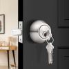 imageProbrico 1 Side Keyed Cylinder Deadbolt in Brushed Satin Nickel Keyway Keys Handleset 3 Keys AntiTheft Interiorampamp Exterior Door Hardware for Entrance Lock and Front GateBrushed Nickel