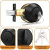 imageProbrico 1 Side Keyed Cylinder Deadbolt in Brushed Satin Nickel Keyway Keys Handleset 3 Keys AntiTheft Interiorampamp Exterior Door Hardware for Entrance Lock and Front GateBlack