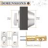 imageProbrico 1 Side Keyed Cylinder Deadbolt in Brushed Satin Nickel Keyway Keys Handleset 3 Keys AntiTheft Interiorampamp Exterior Door Hardware for Entrance Lock and Front GateBrushed Nickel