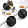 imageProbrico 1 Side Keyed Cylinder Deadbolt in Brushed Satin Nickel Keyway Keys Handleset 3 Keys AntiTheft Interiorampamp Exterior Door Hardware for Entrance Lock and Front GateBlack