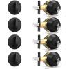 imageProbrico 1 Side Keyed Cylinder Deadbolt in Brushed Satin Nickel Keyway Keys Handleset 3 Keys AntiTheft Interiorampamp Exterior Door Hardware for Entrance Lock and Front GateBlack